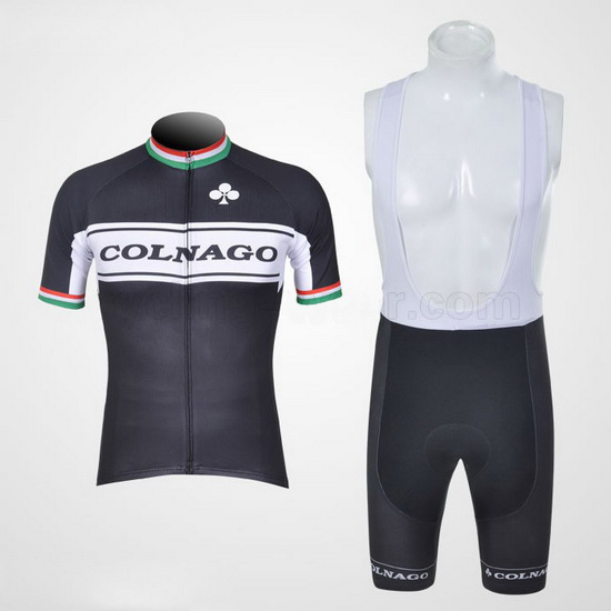 2011 Maillot Colnago Tirantes Mangas Cortas Negro Y Blanco (2)